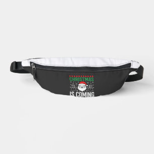 Christmas Is Coming Santa Snowman Bum Bags