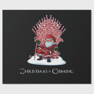 Christmas is coming wrapping paper