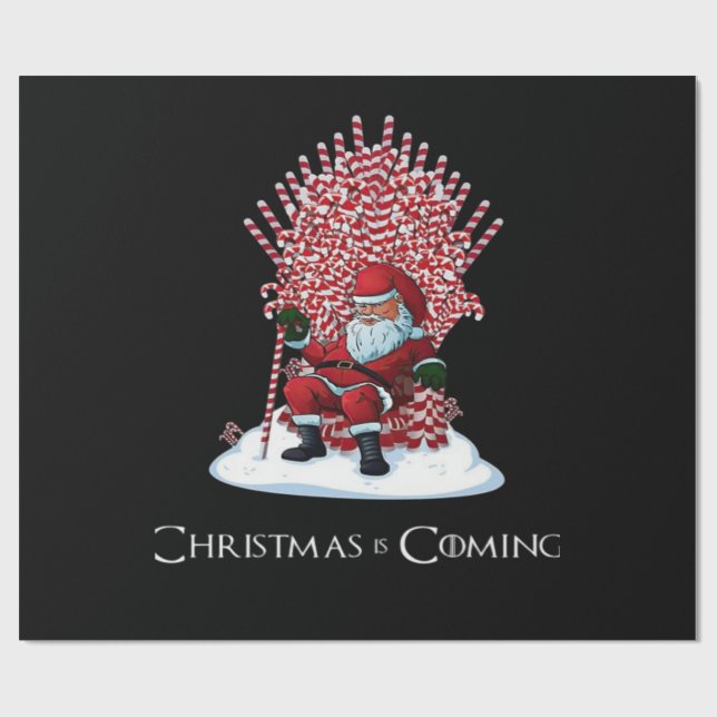Christmas is coming wrapping paper (Flat)