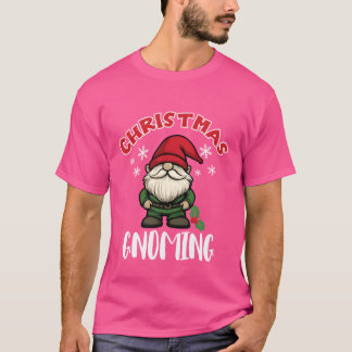 Christmas Is Gnoming Funny Santa Christmas Gnome g T-Shirt