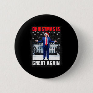 Christmas Is Great Again Funny Donald Trump Christ 6 Cm Round Badge