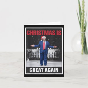 Christmas Is Great Again Xmas Pyjamas Funny Trump Card