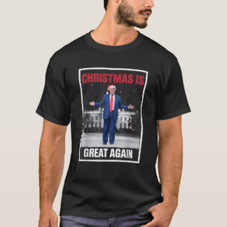 Christmas Is Great Again Xmas Pyjamas Funny Trump  T-Shirt