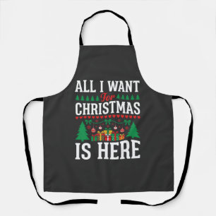 Christmas Is Here Holiday Tree Gift Apron