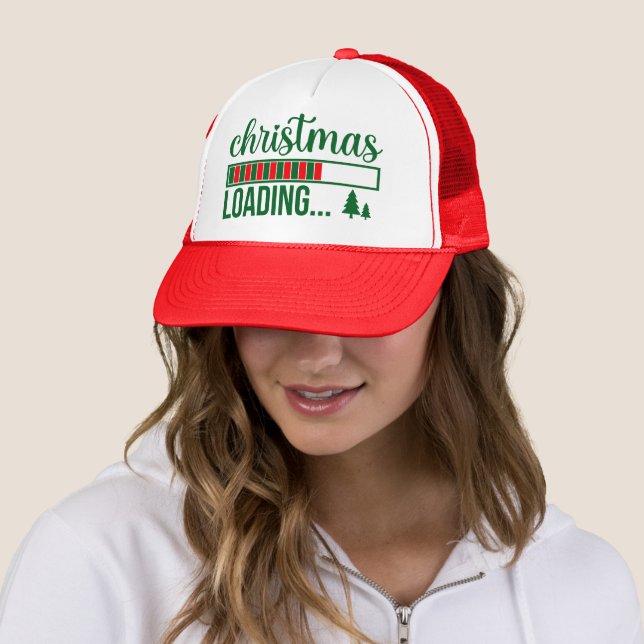 Christmas Is Loading Christmas  Designs Trucker Hat (In Situ)