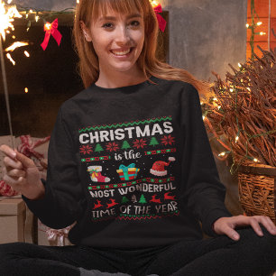 Christmas Is Most Wonderful Time Women’s Holiday Sweatshirt