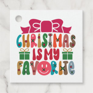 Christmas Is My Favourite Retro Holiday Favour Tags