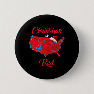 Christmas Is Red 2024 Electoral Map Trump Landslid 6 Cm Round Badge