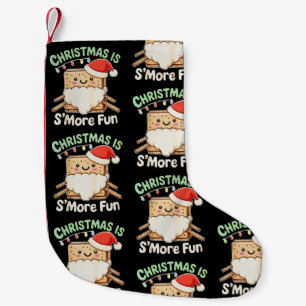 Christmas Is S'more Fun Santa Hat Camping Xmas Small Christmas Stocking