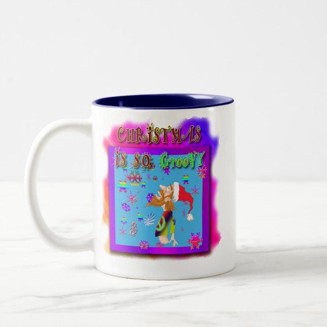 Christmas is so groovy Mug (Left)
