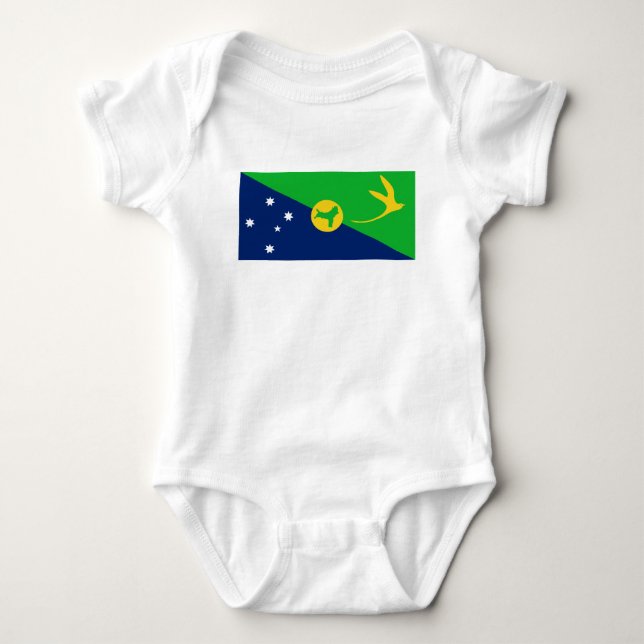 Christmas Island Flag Baby Bodysuit (Front)
