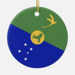 Christmas Island flag Ceramic Tree Decoration