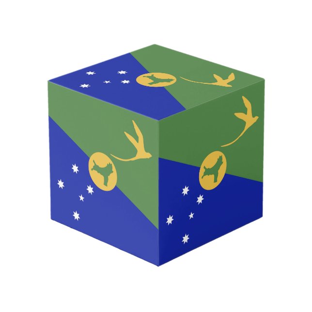 Christmas Island flag Cube (Front Angled)