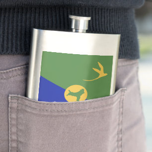 Christmas Island flag Hip Flask