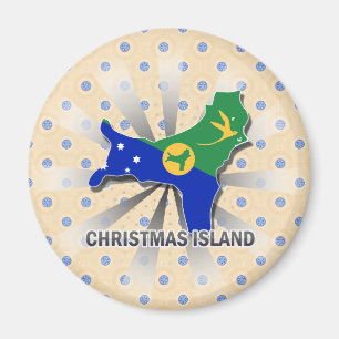 Christmas Island Flag Map 2.0 Magnet
