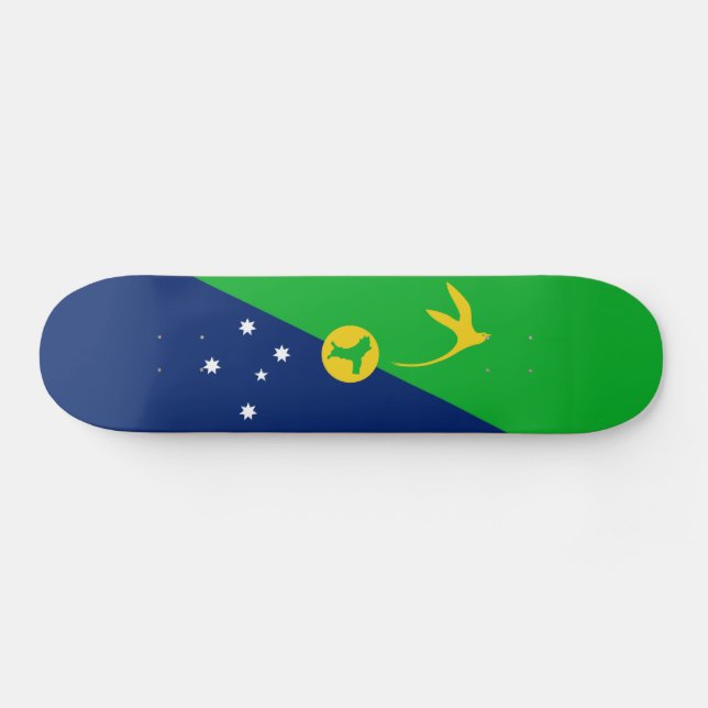 Christmas Island Flag Skateboard (Horz)