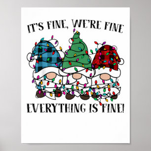 Christmas It's Fine We're Fine Everything Is Fine  Poster