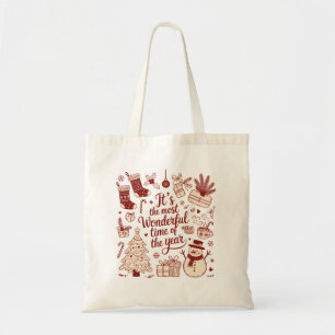 Christmas It's The Most Wonderful Time Of The Year Tote Bag