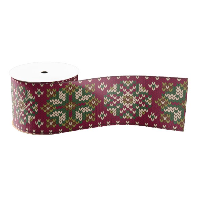 Christmas  jacquard grosgrain ribbon (Spool)
