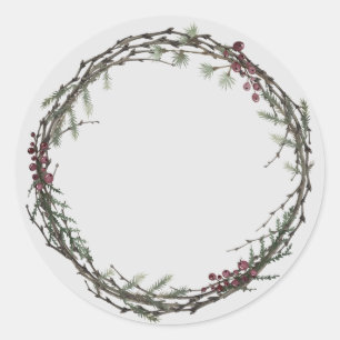 Christmas Jam Canning Rustic Homemade Mason Jar Classic Round Sticker
