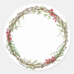 Christmas Jam Canning Rustic Homemade Mason Jar Classic Round Sticker