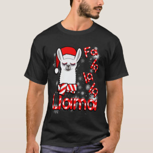 Christmas Jammies Fa la la llama Matching Tee