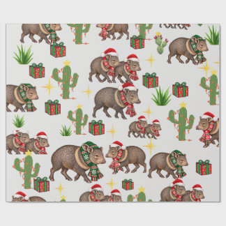 Christmas Javelina Family Wrapping Paper