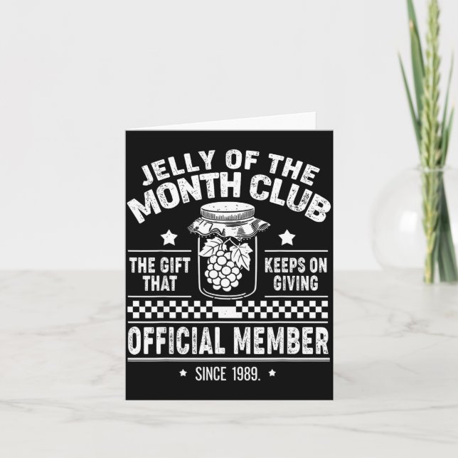 Christmas Jelly Of The Month Club Member Funny Xma Card (Front)