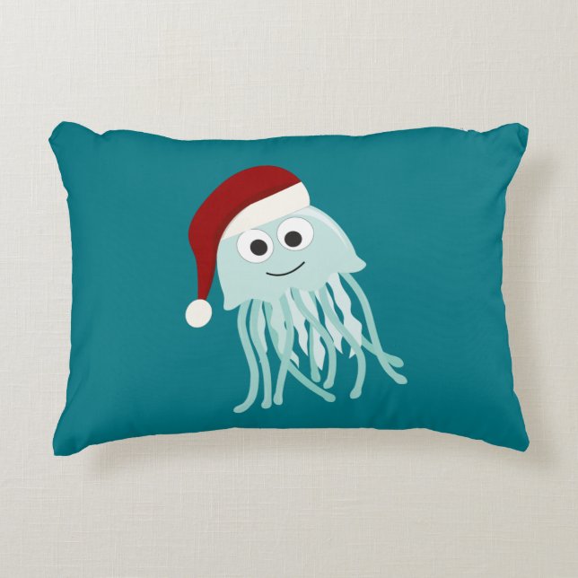 Christmas Jellyfish Decorative Cushion (Front)