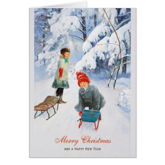 Christmas Jenny Nyström Winter play CC0392 Card