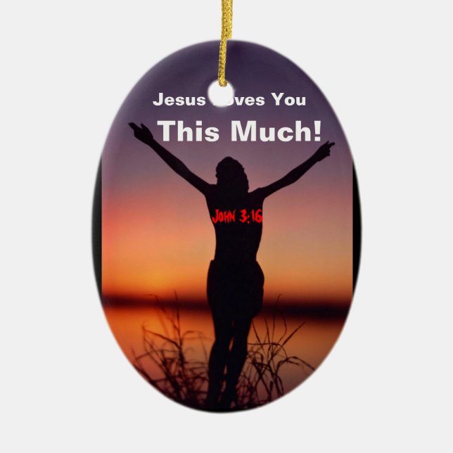 Christmas Jesus Ceramic Tree Decoration (Front)