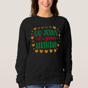 Christmas Jesus Cookies Mistletoe Snowman Present Sweatshirt