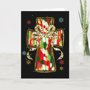 Christmas Jesus Is The Reason Christian Cross Coqu Card