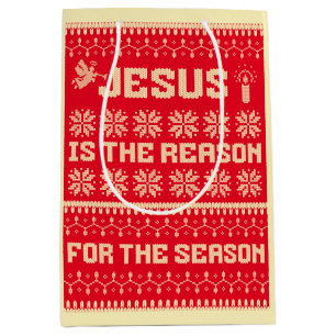 Christmas Jesus Is The Reason For The Season Medium Gift Bag