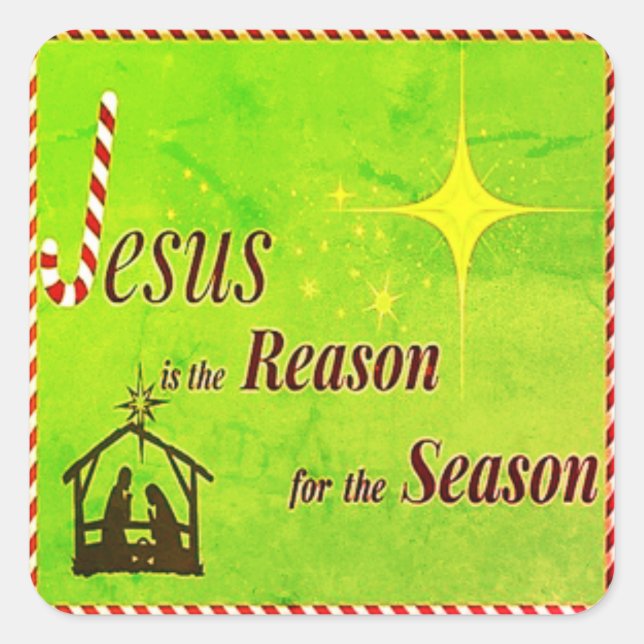 Christmas Jesus is the Reason Sticker set (Front)