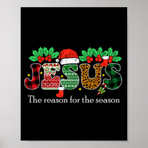 Christmas Jesus Reason Season Xmas Christian Men W Poster