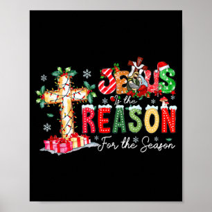 Christmas Jesus Reason Season Xmas Christian Men W Poster