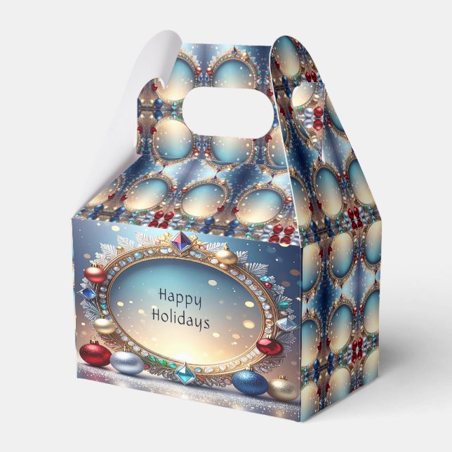 Christmas Jewel Frame Holiday Gift Box (Front Side)