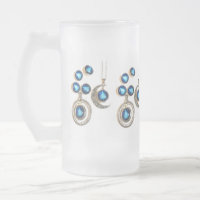 Christmas jewellery Tree blue black bright Moon