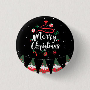 Christmas Jingle Bells Joyful Greetings Collection 3 Cm Round Badge