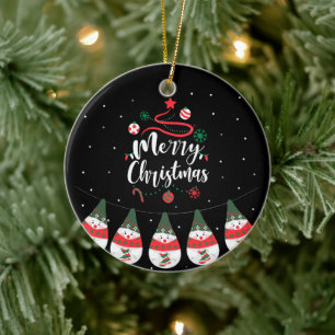 Christmas Jingle Bells Joyful Greetings Collection Ceramic Tree Decoration