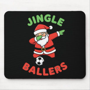 Christmas Jingle Byllers Soccer Santa Dab Footbyll Mouse Pad