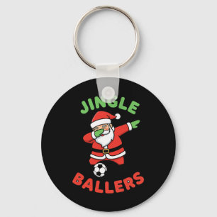 Christmas Jingle Llers Soccer Santa Dab Footll  Key Ring