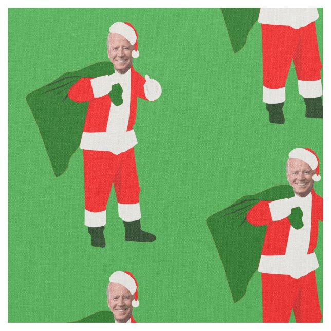 christmas joe biden santa fabric (Close Up)