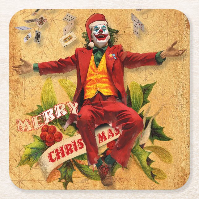 Christmas Joke Square Paper Coaster (Front)