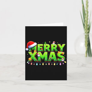 Christmas Jolly Creeper Xel Art Xmas Funny Gamer S Card