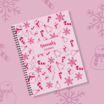 Christmas Journal – Pink Winter Holiday Notebook