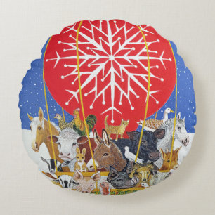 Christmas Journey Round Cushion