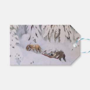 Christmas Journey Through the Snow (by Kittelsen) Gift Tags