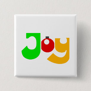 Christmas Joy 15 Cm Square Badge